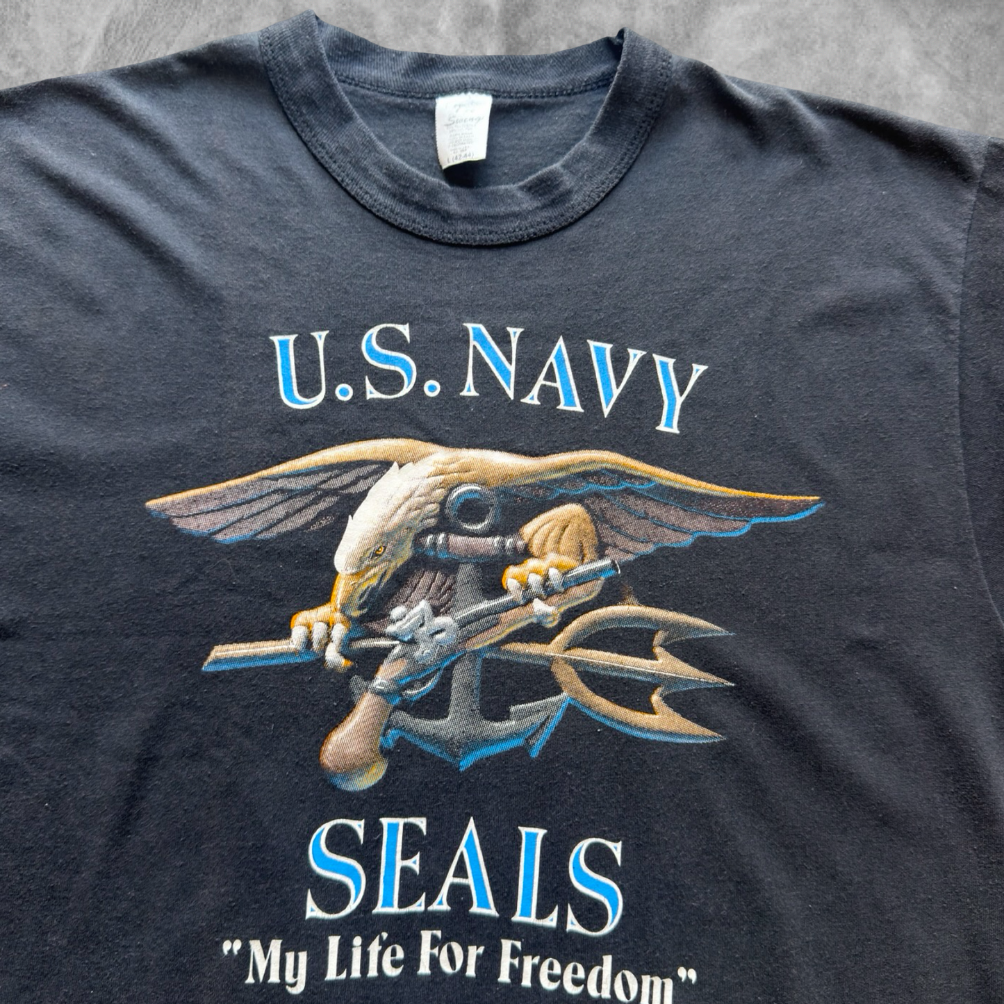Faded Black U.S Navy Special Forces Shirt 1988 (S)