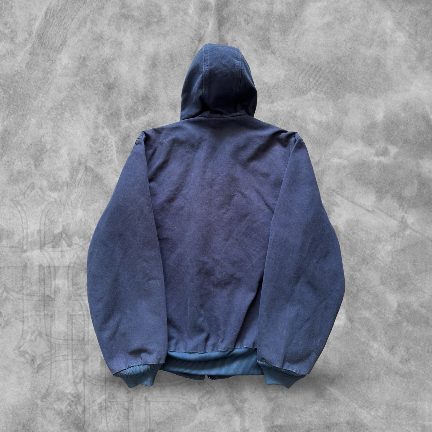 Navy Blue Hooded Carhartt Jacket 2000s (M)