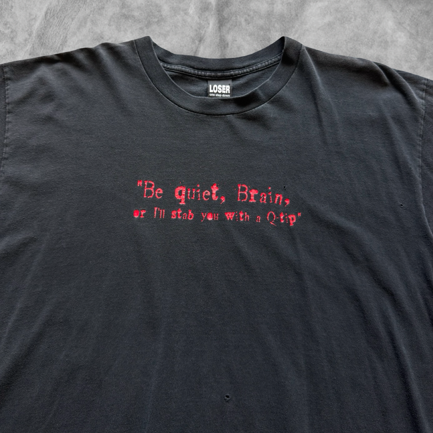 Black Be Quiet Brain Shirt 1990s (L)