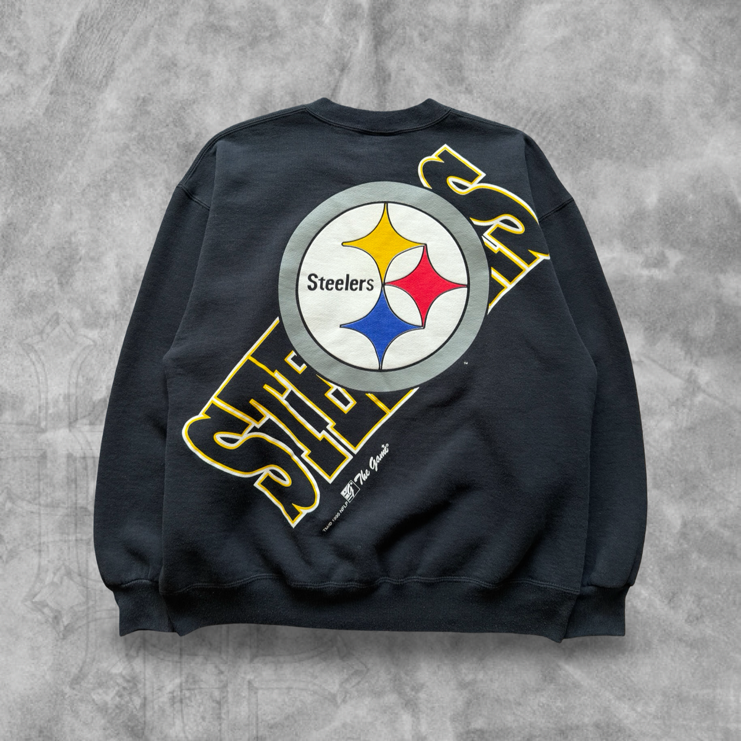 Black Pittsburgh Steelers Sweatshirt 1990s (L)