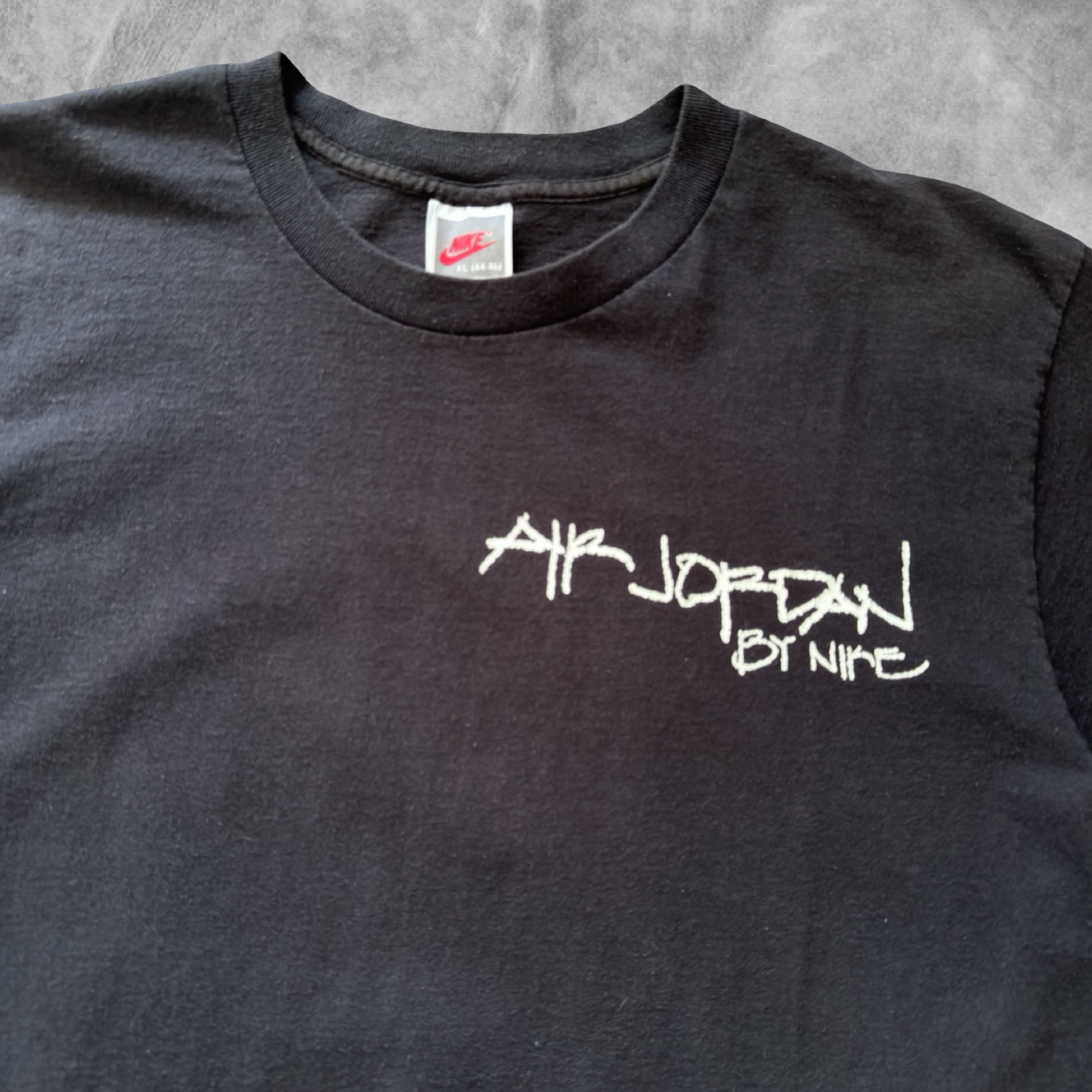Faded Black Nike Air Jordan 5 Shirt 1990s (XL)