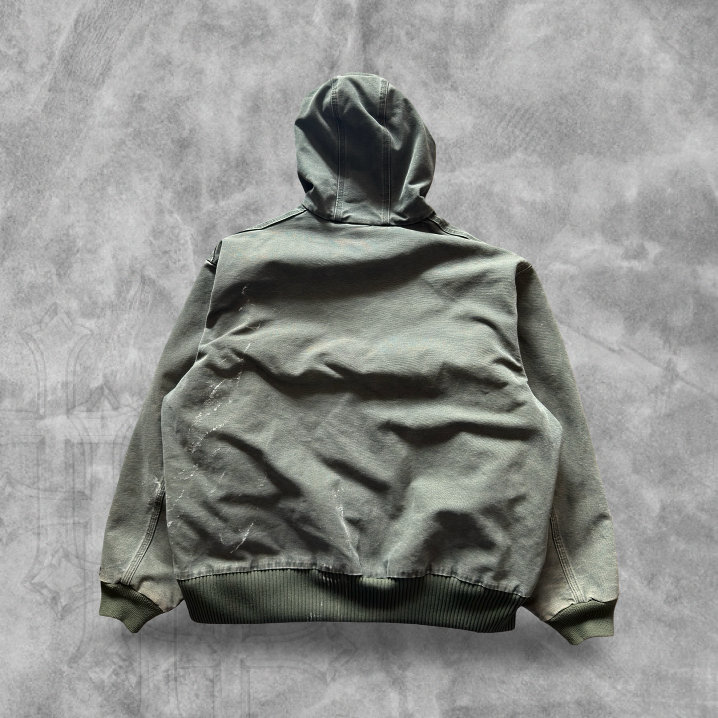 Moss Green Carhartt Hooded Jacket 2000s (XXL)