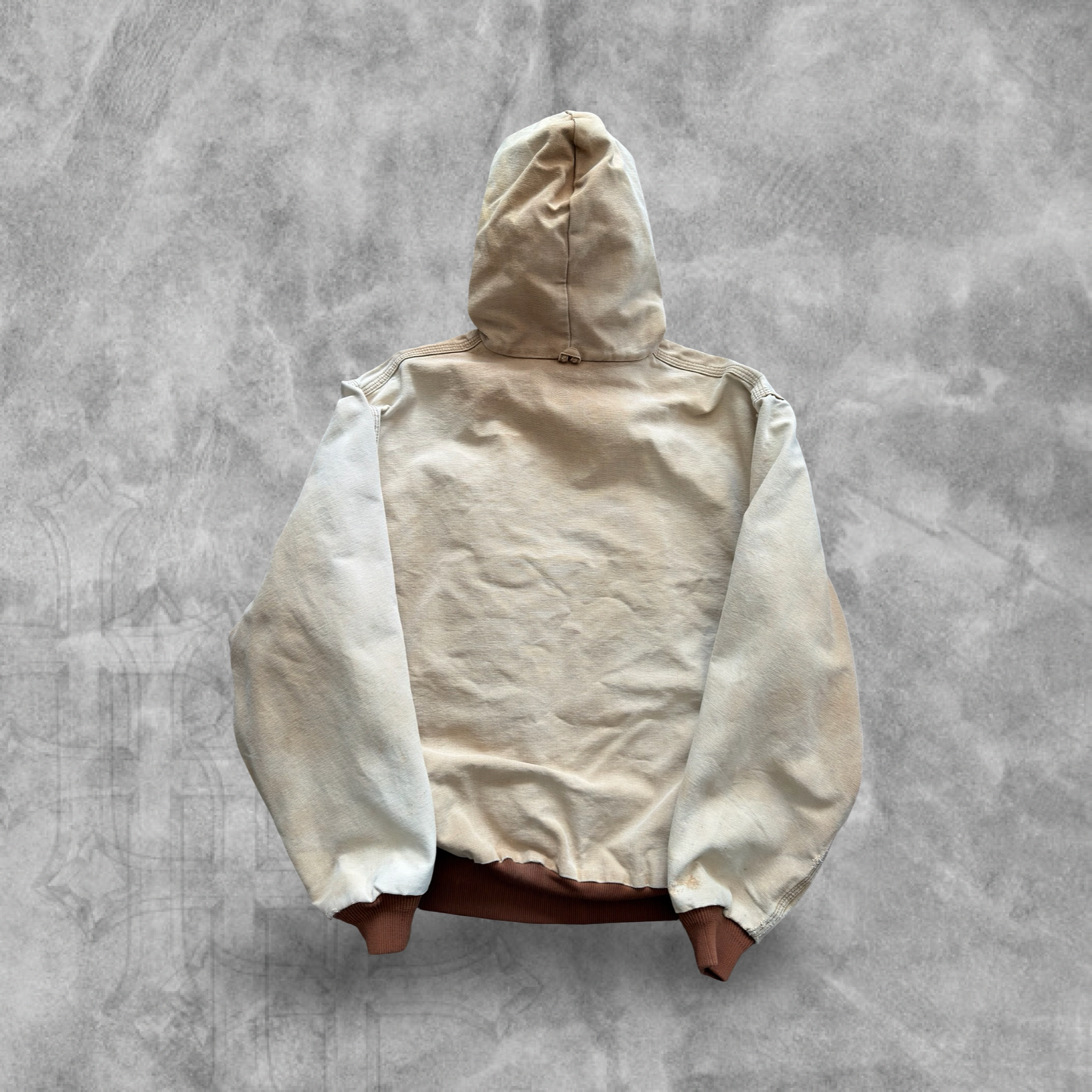 Faded Tan Carhartt Hooded Jacket 1990s (L)