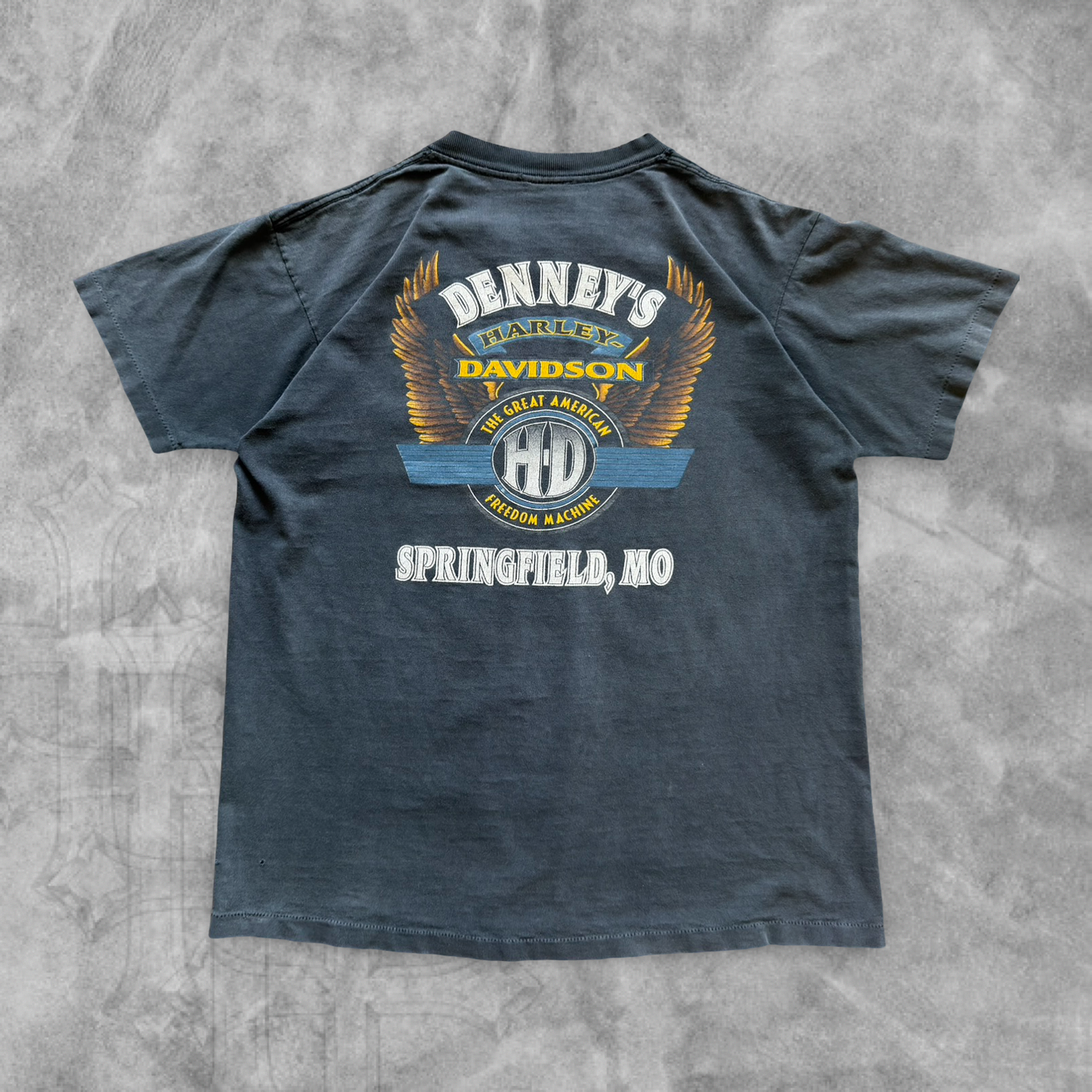 Faded Black Harley Davidson Shirt 1990s (S)