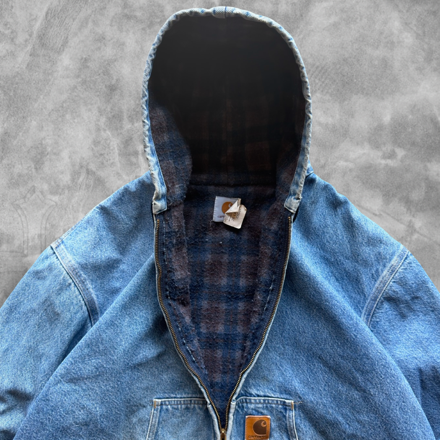 Denim Carhartt Hooded Jacket 1990s (XXL)