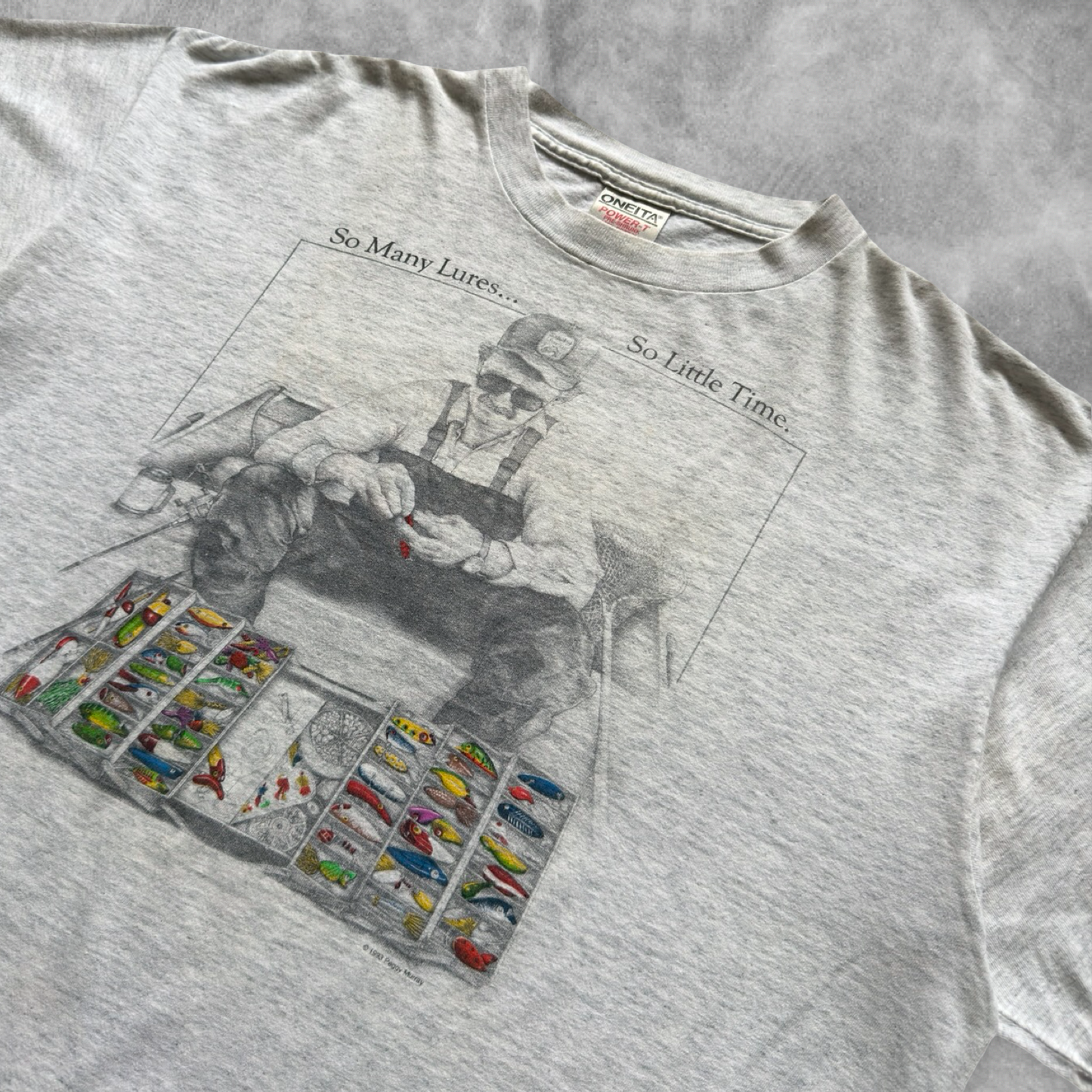 Gray So Many Lures Shirt 1990s (XL)