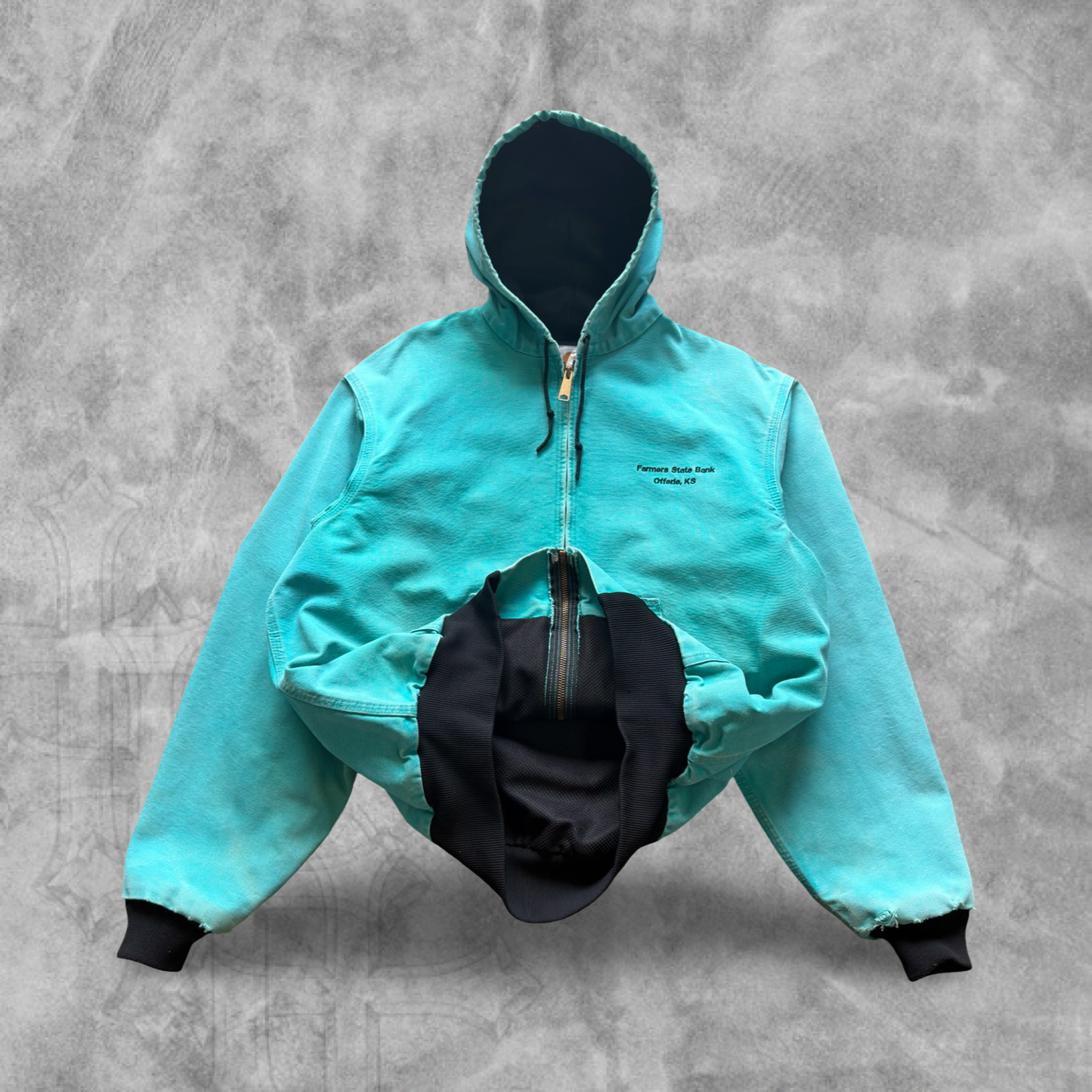 Teal Carhartt Hooded Jacket 1990s (L)