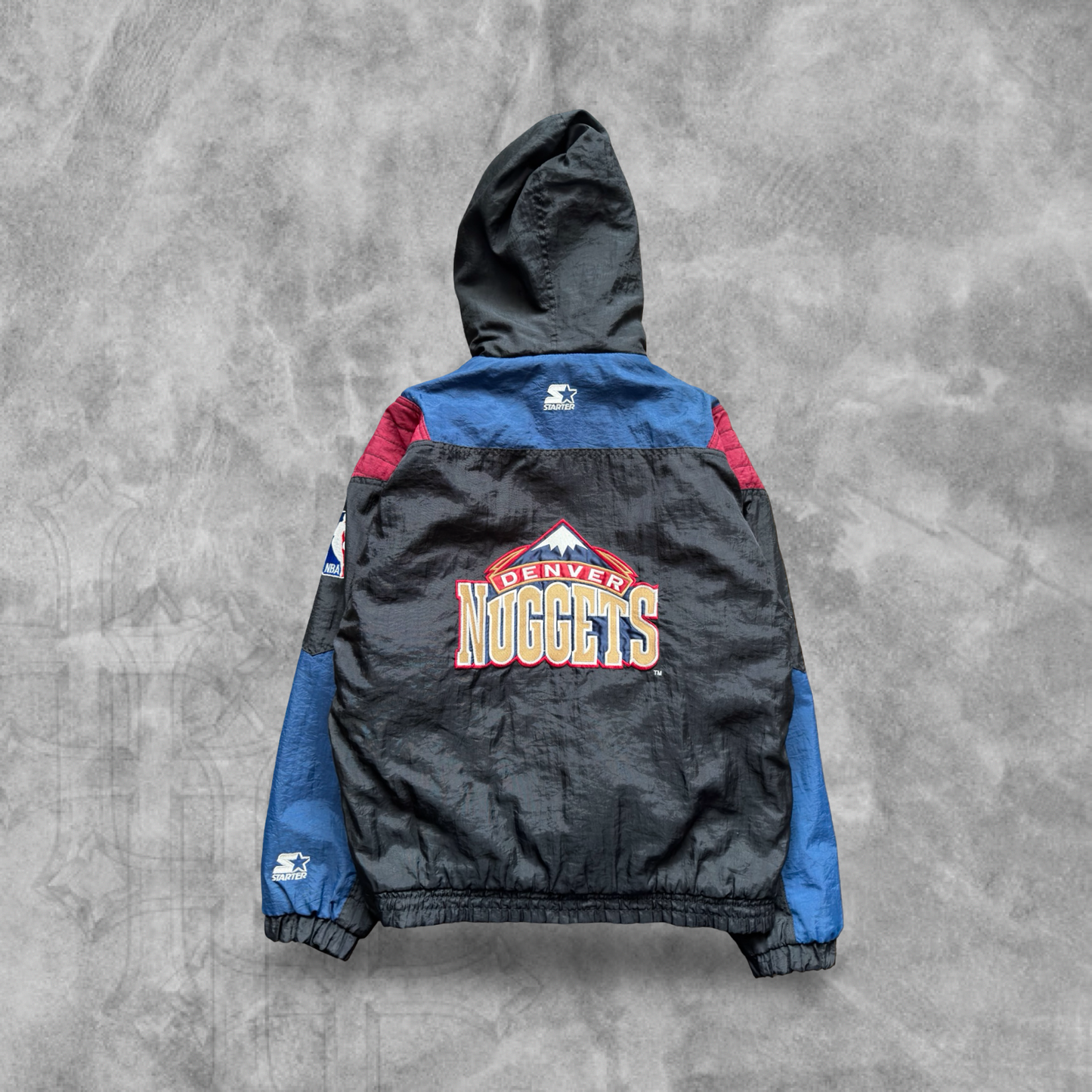 Black Denver Nuggets Starter Jacket 1990s (M)