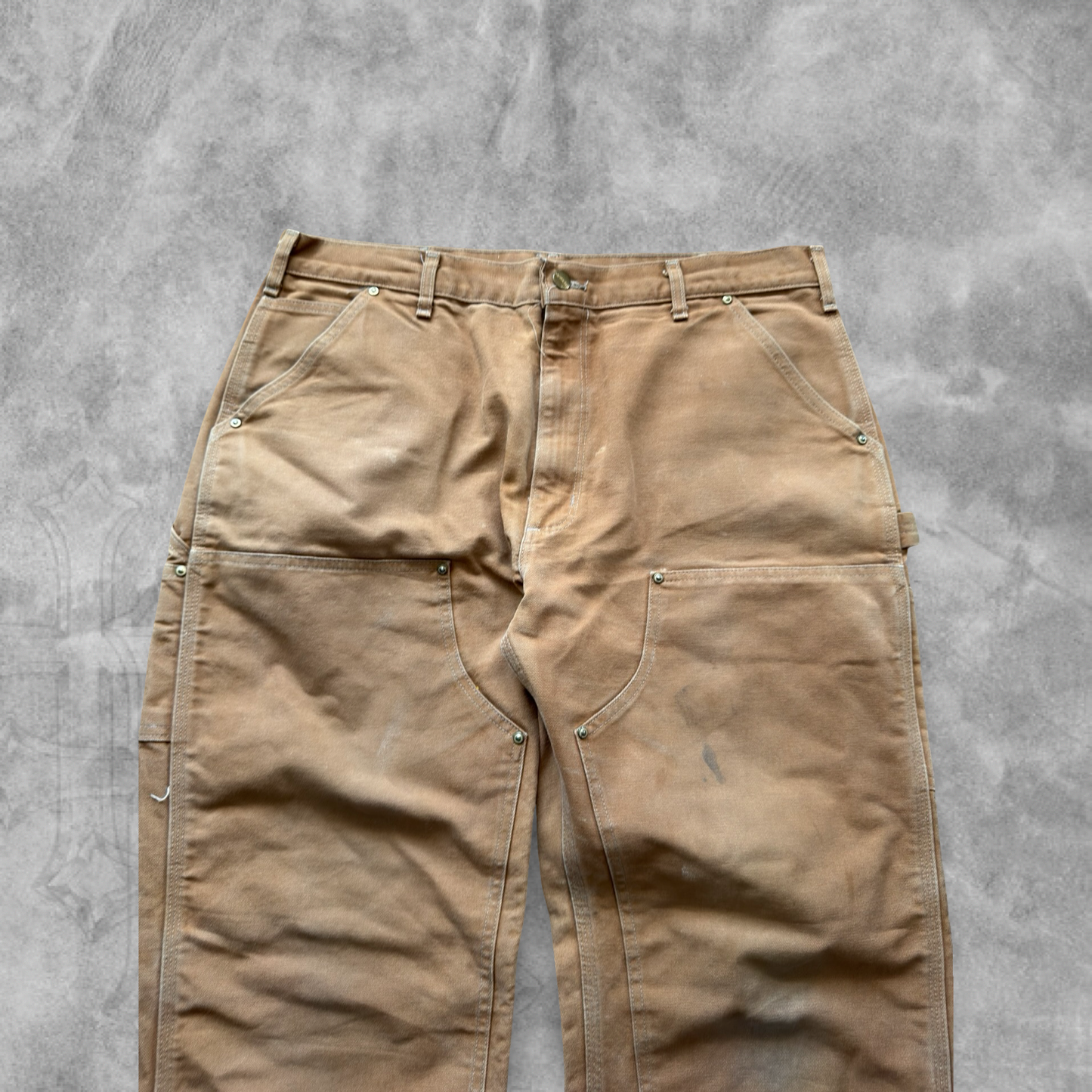 Tan Carhartt Double Knee Carpenter Pants 1990s (40x30)
