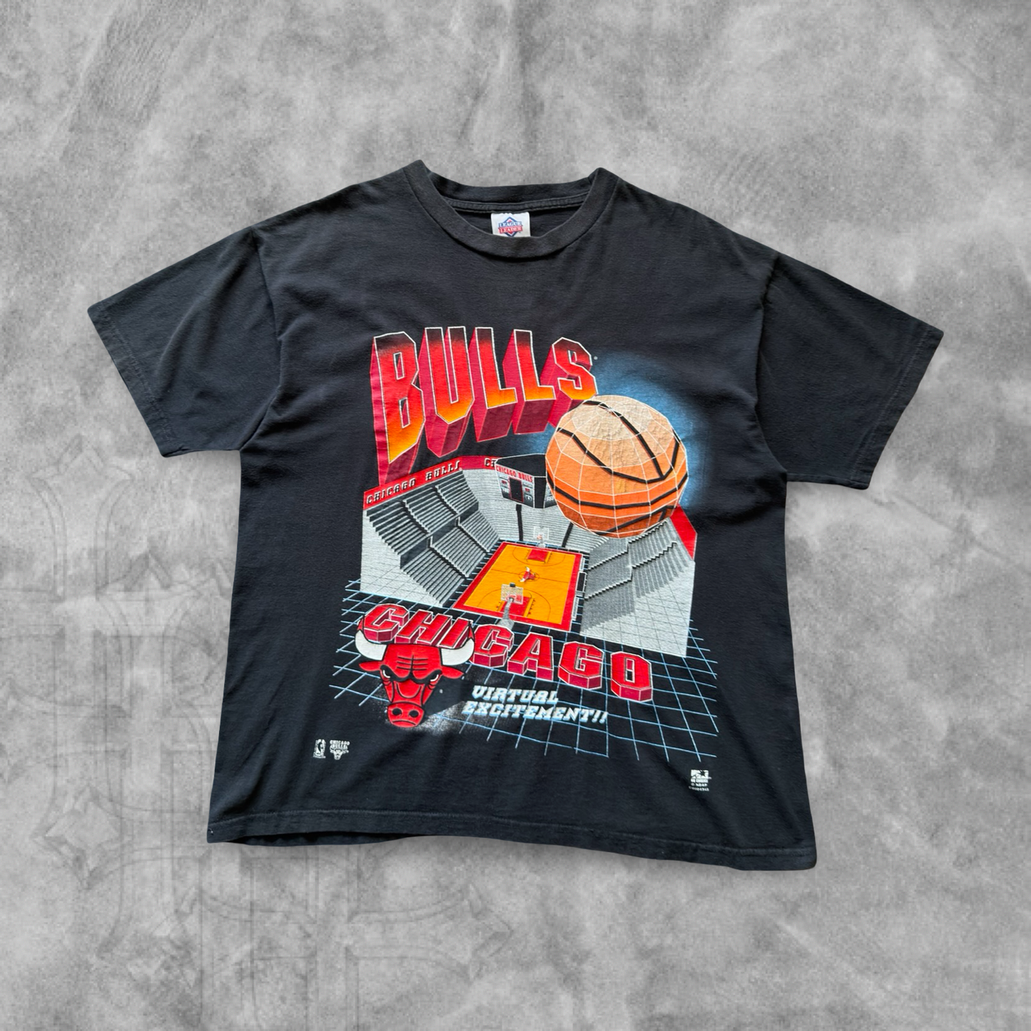 Black Chicago Bulls Virtual Excitement Shirt 1990s (M)