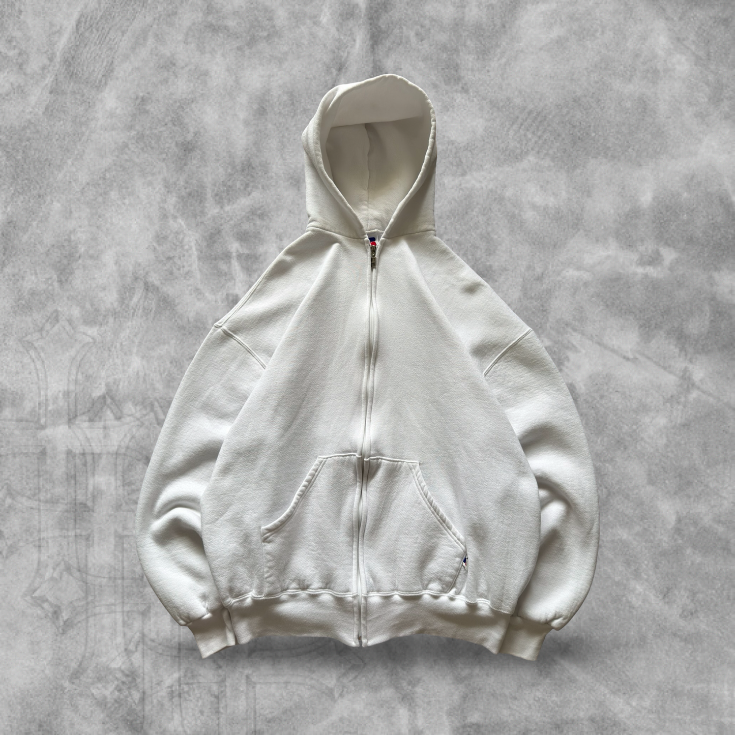 White Russell Athletic Hooded Jacket 1990s (L)