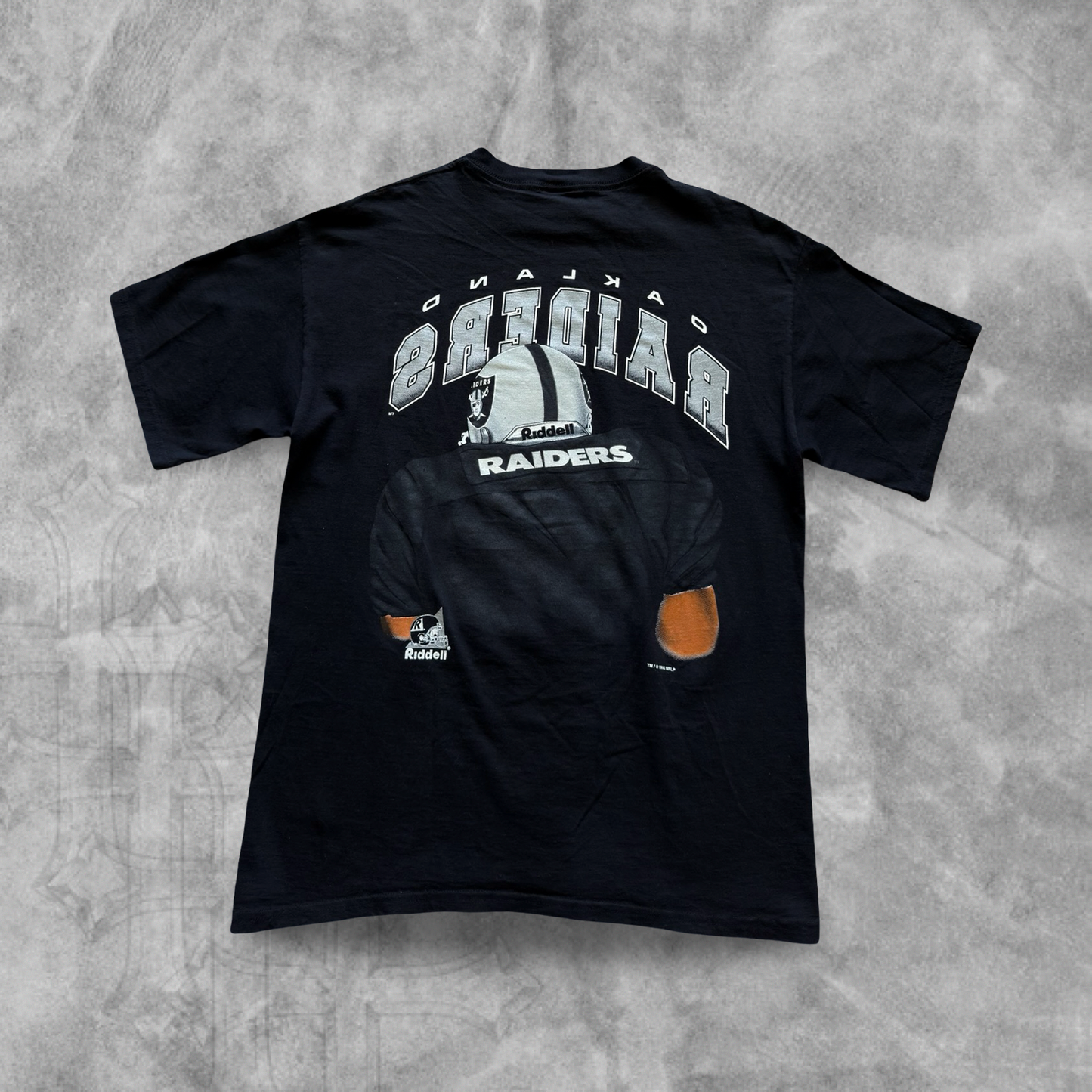 Black Oakland Raiders Break Through Shirt 1996 (L)