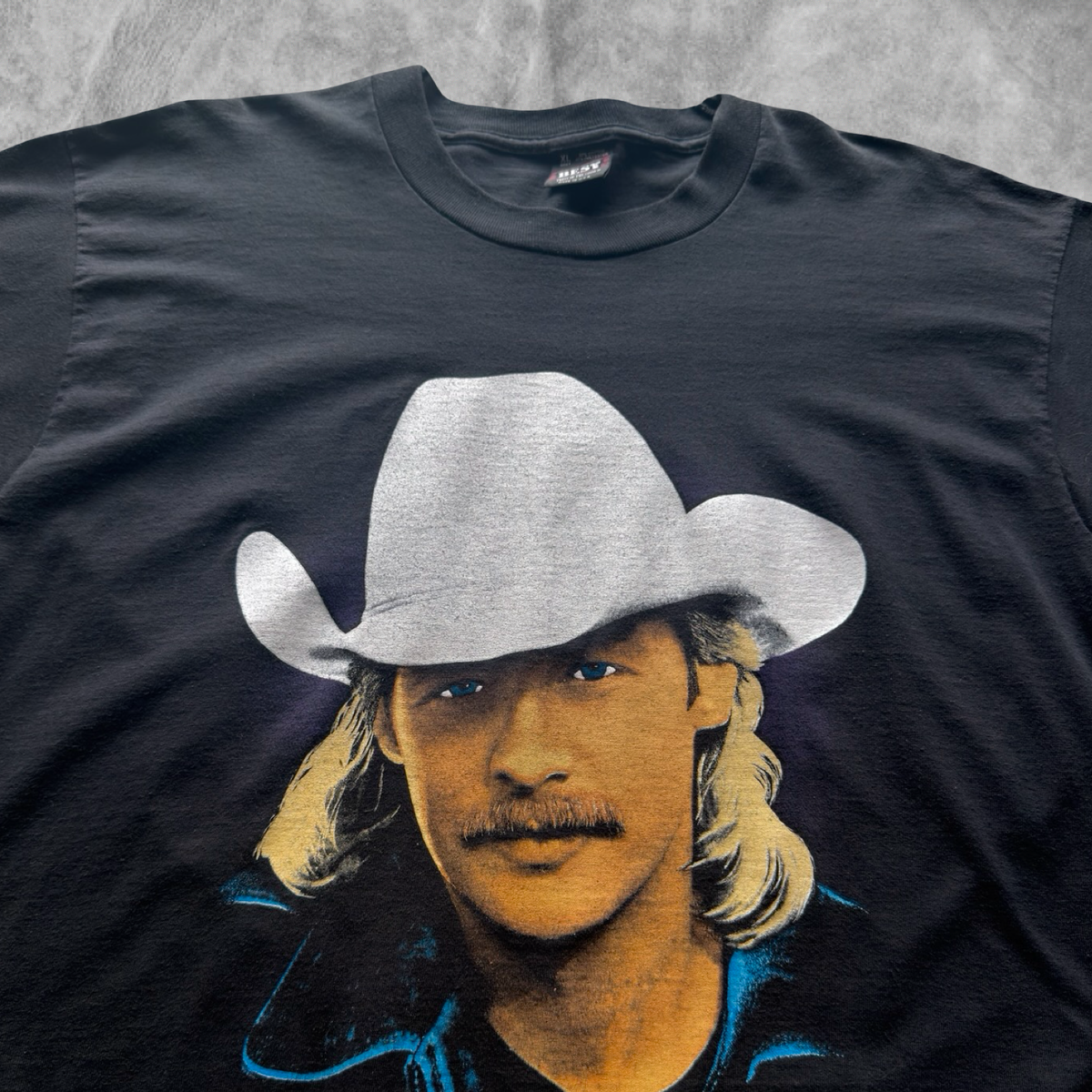 Black Alan Jackson A Lot About Livin Shirt 1990s (XL)