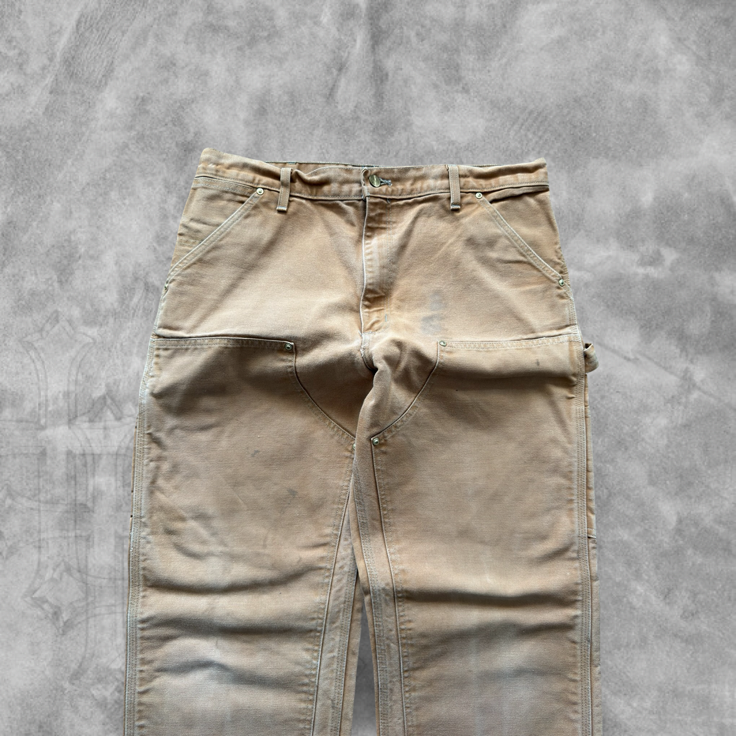 Tan Carhartt Double Knee Carpenter Pants 1990s (36x32)