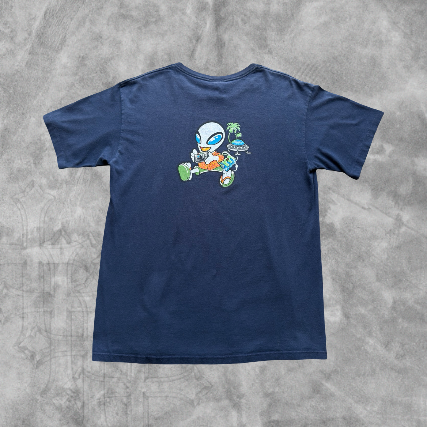 Navy Blue Mossimo Skate Alien Shirt 1990s (L)