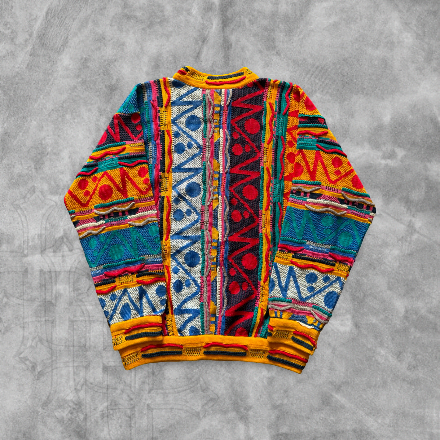 Multicolored Textured Coogi Sweater 1990s (L)