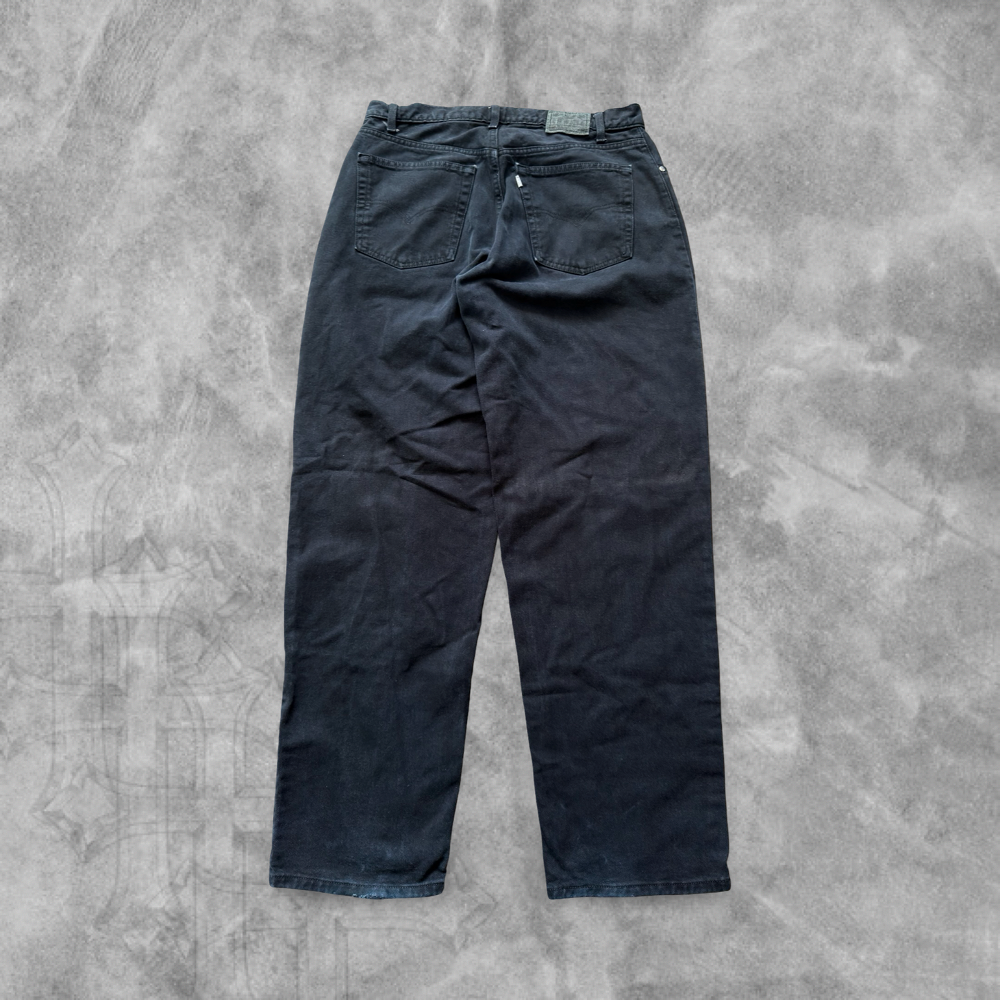 Black Denim Levi’s Silver Tab Baggy Jeans 1990s (34x34)