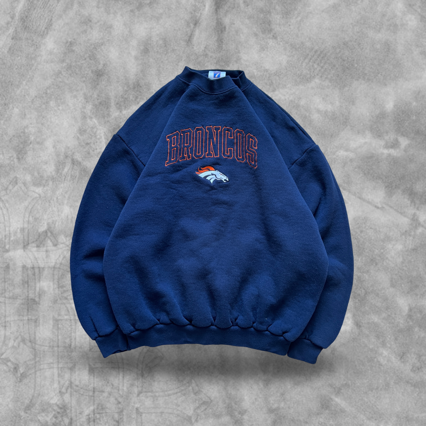 Navy Blue Denver Broncos Sweatshirt 1990s (L)