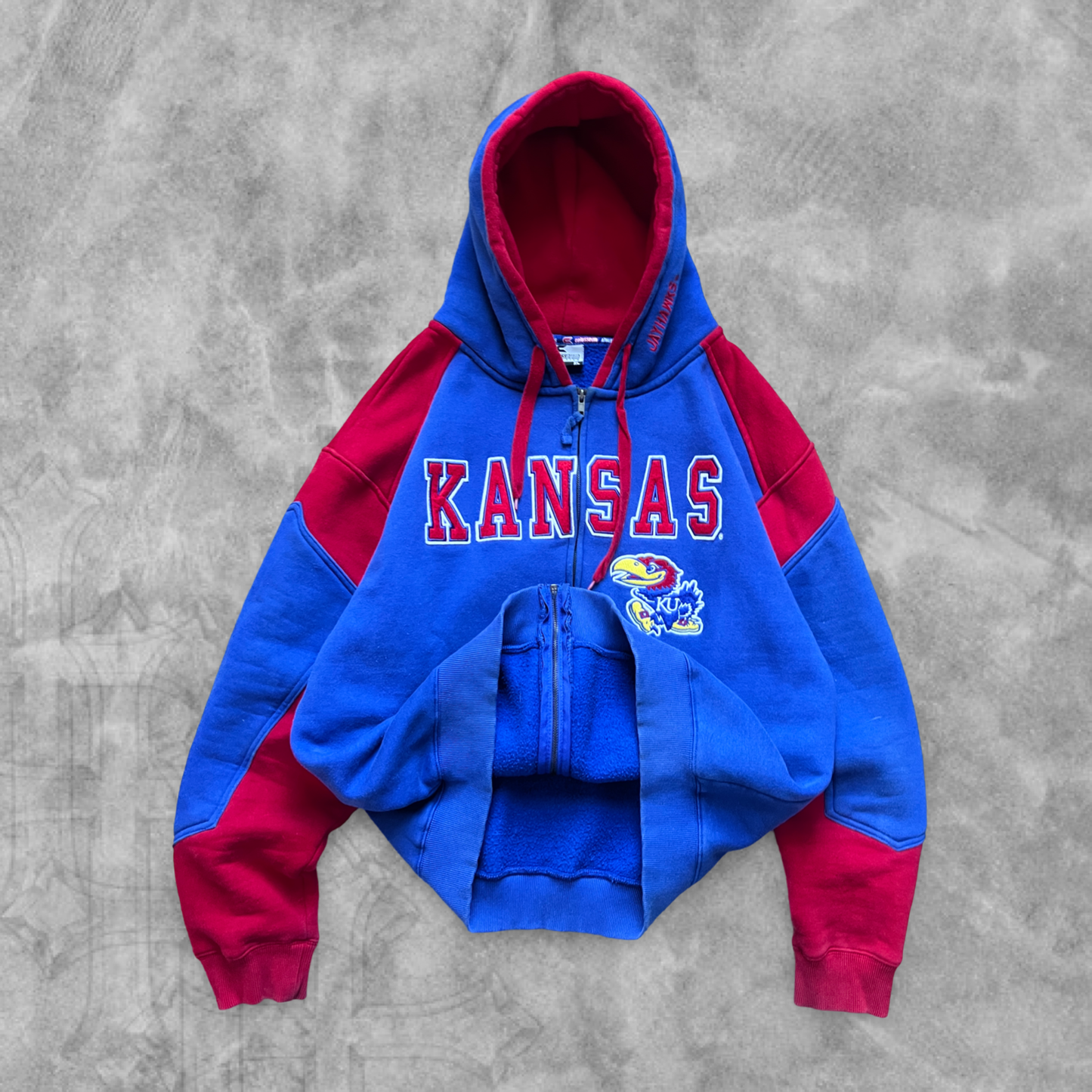 Royal Blue Kansas Jayhawks Hooded Jacket 2000s (L)