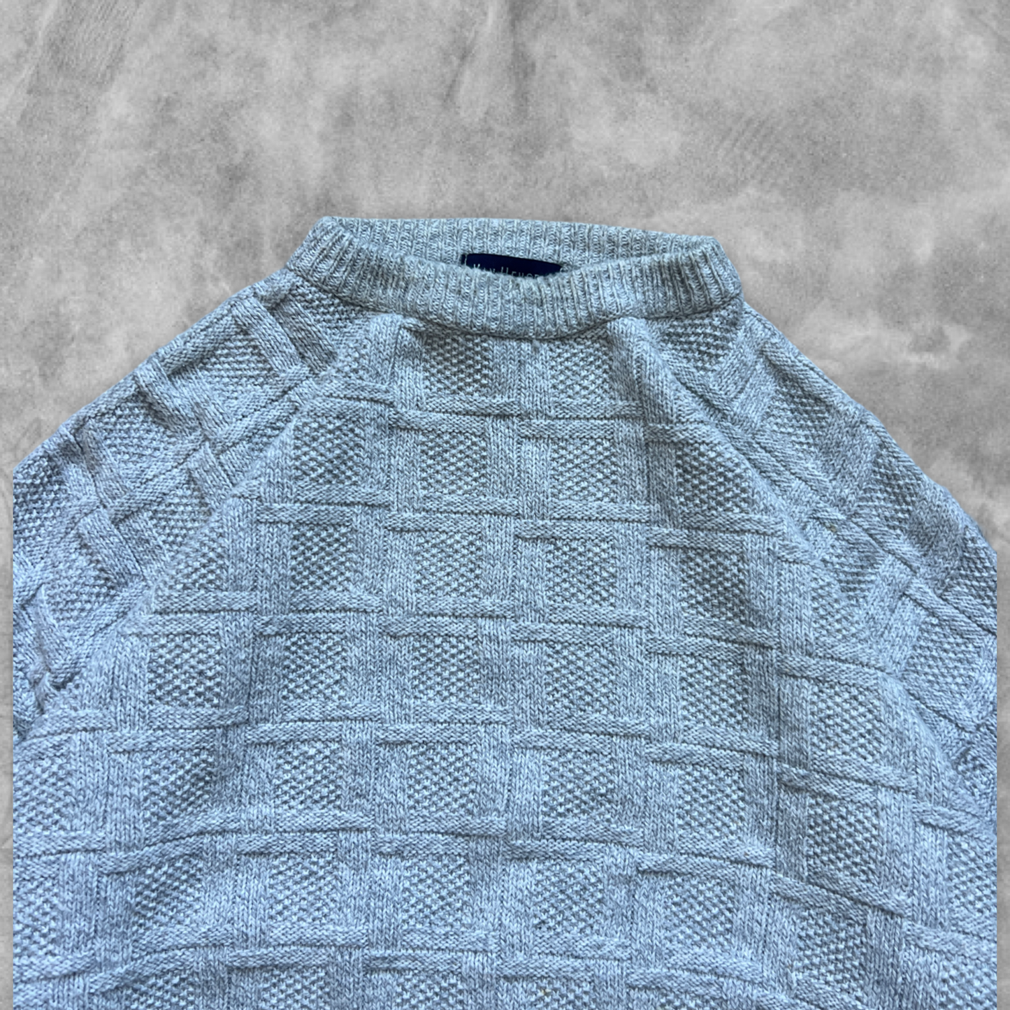Light Gray Knit Sweater 1990s (L)