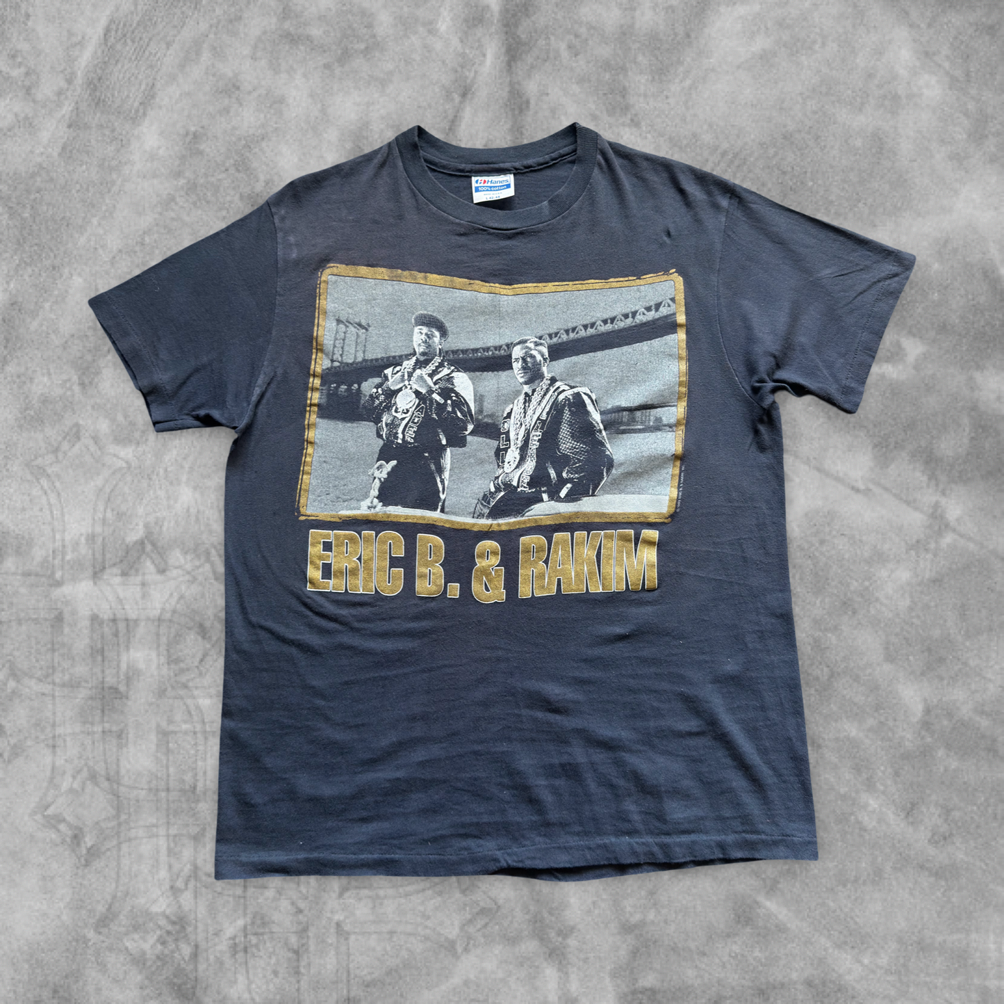 Faded Black Eric B. & Rakim STILL PAID IN FULL Shirt 1988 (M)