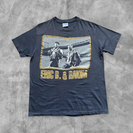 Faded Black Eric B. & Rakim STILL PAID IN FULL Shirt 1988 (M)