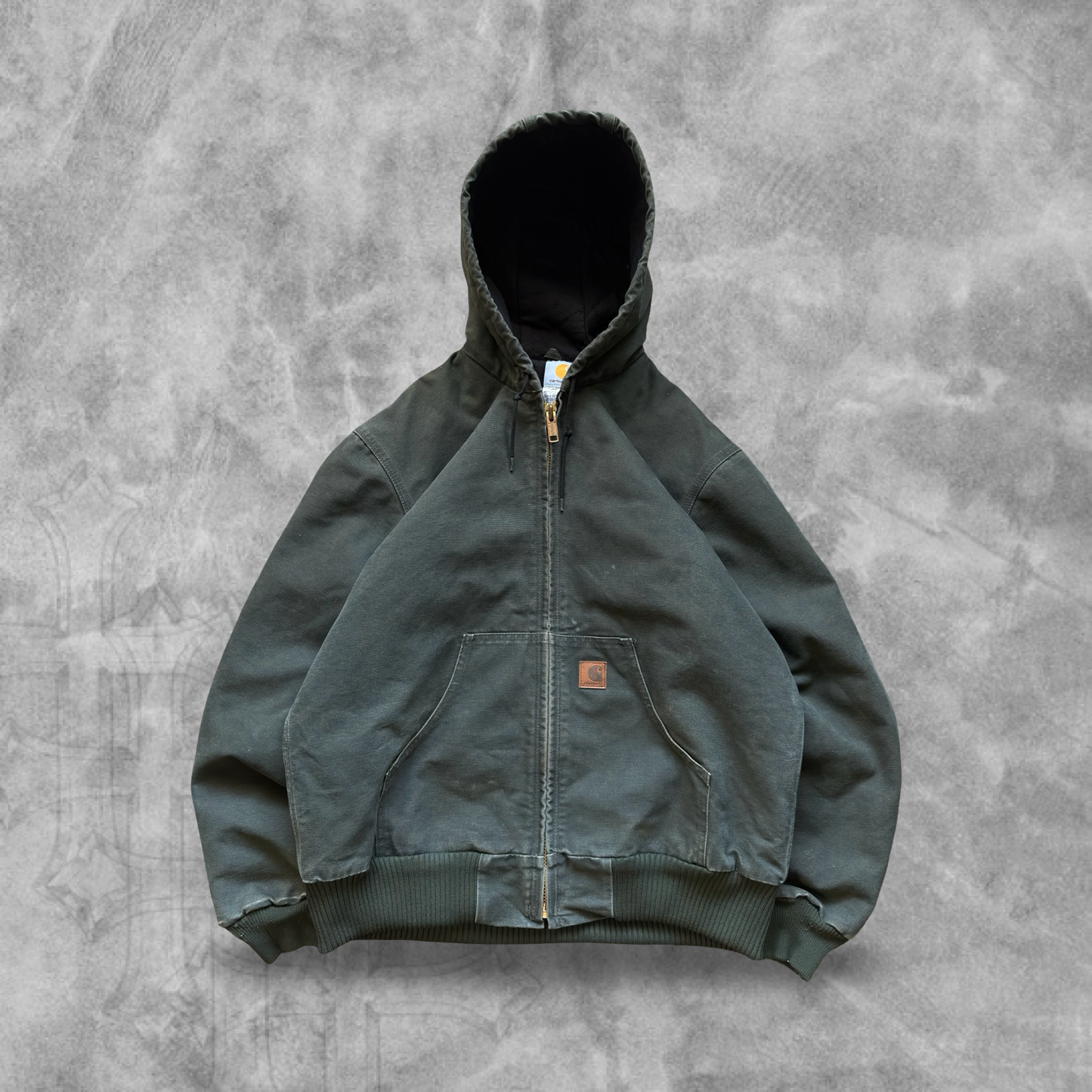Forrest Green Carhartt Hooded Jacket 2000s (M)
