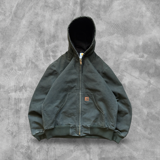 Forrest Green Carhartt Hooded Jacket 2000s (M)