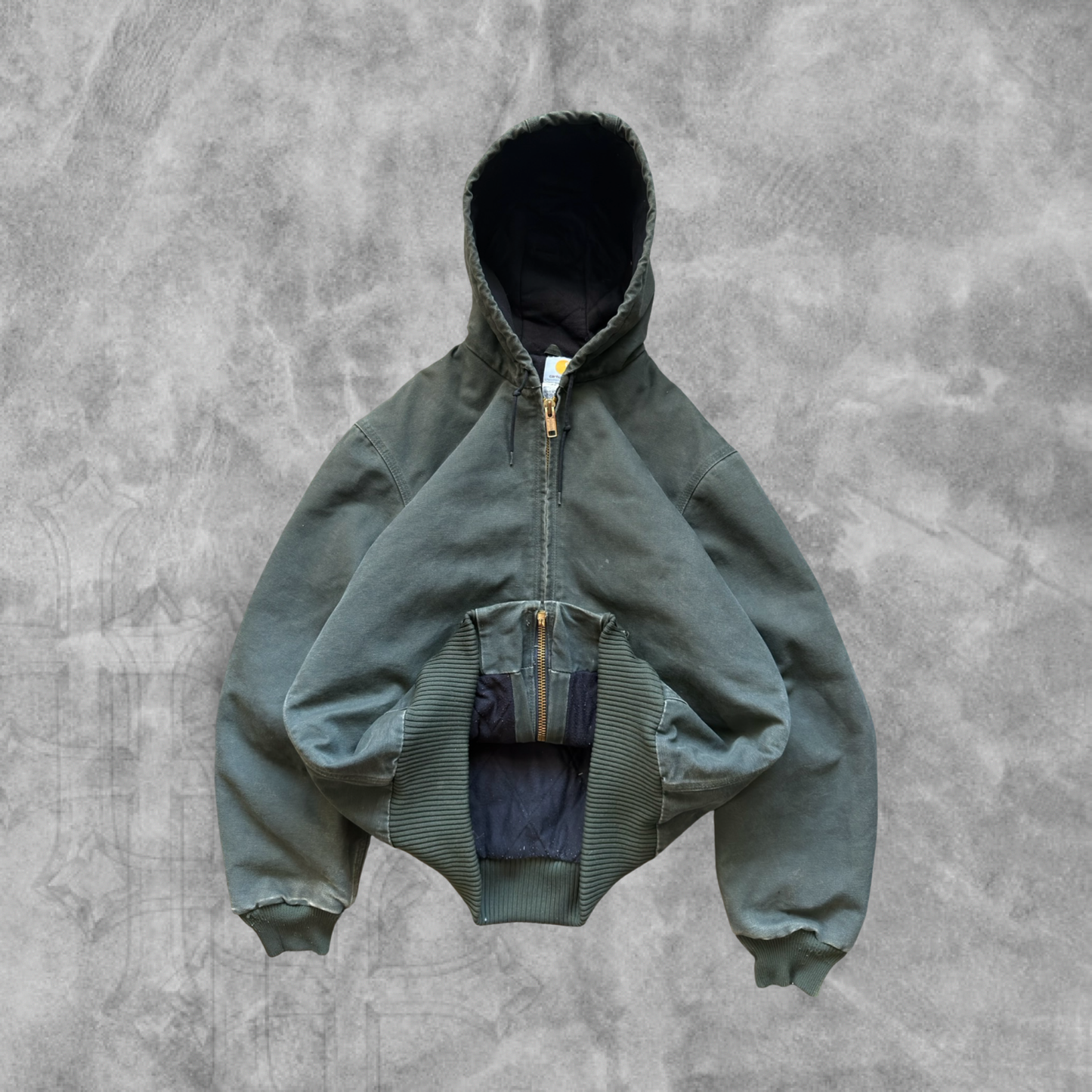 Forrest Green Carhartt Hooded Jacket 2000s (M)