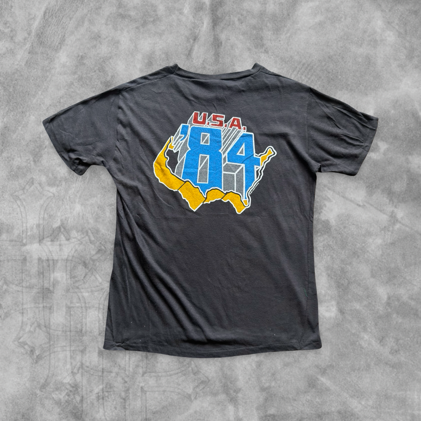Faded Black Waylon Jennings Tour Shirt 1984 (M)