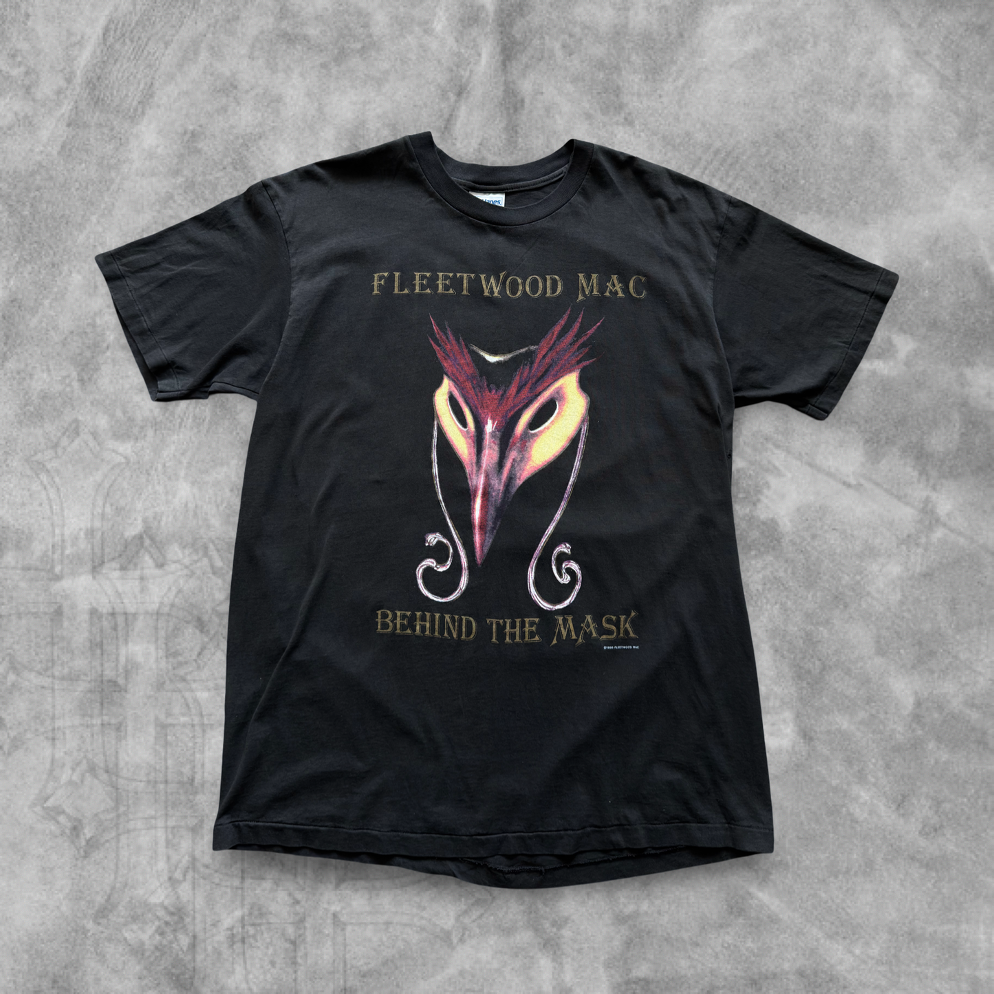 Black Fleet Wood Mac Behide The  Mask Shirt 1990 (L)