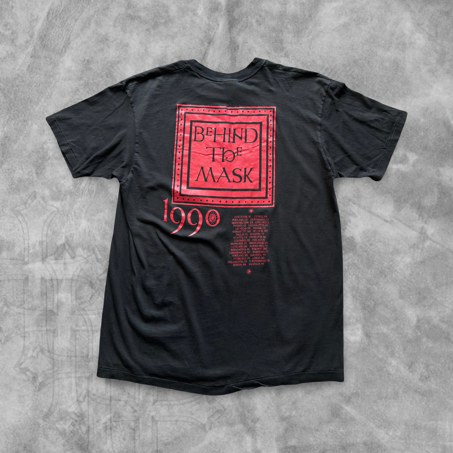 Black Fleet Wood Mac Behide The  Mask Shirt 1990 (L)