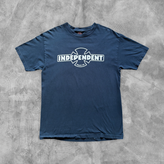 Navy Blue Independent Skate Shirt 1990s (XL)