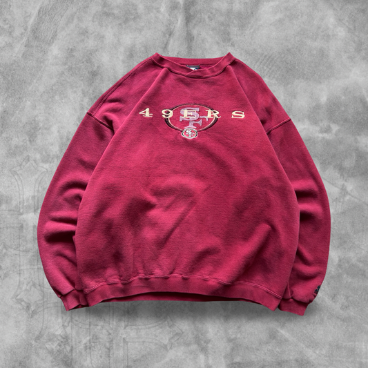 Red San Francisco 49ers Sweatshirt 1990s (XL)