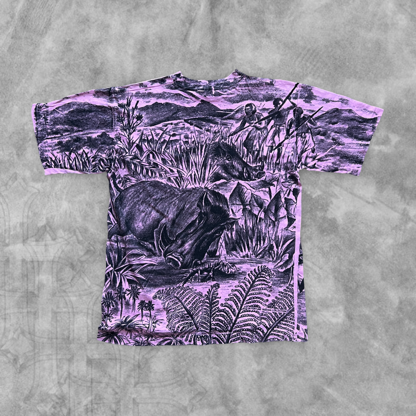 Rose Pink Samoan Strength All Over Print Shirt 1992 (L)