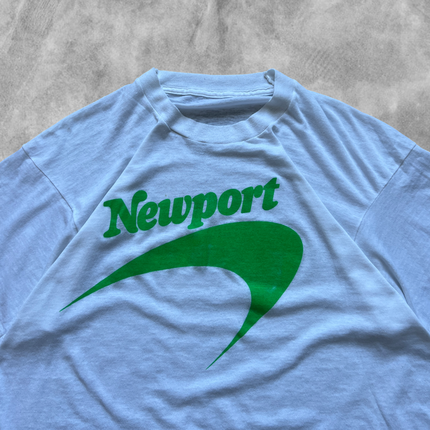 White Newport Cigarettes Shirt 1970s (L)