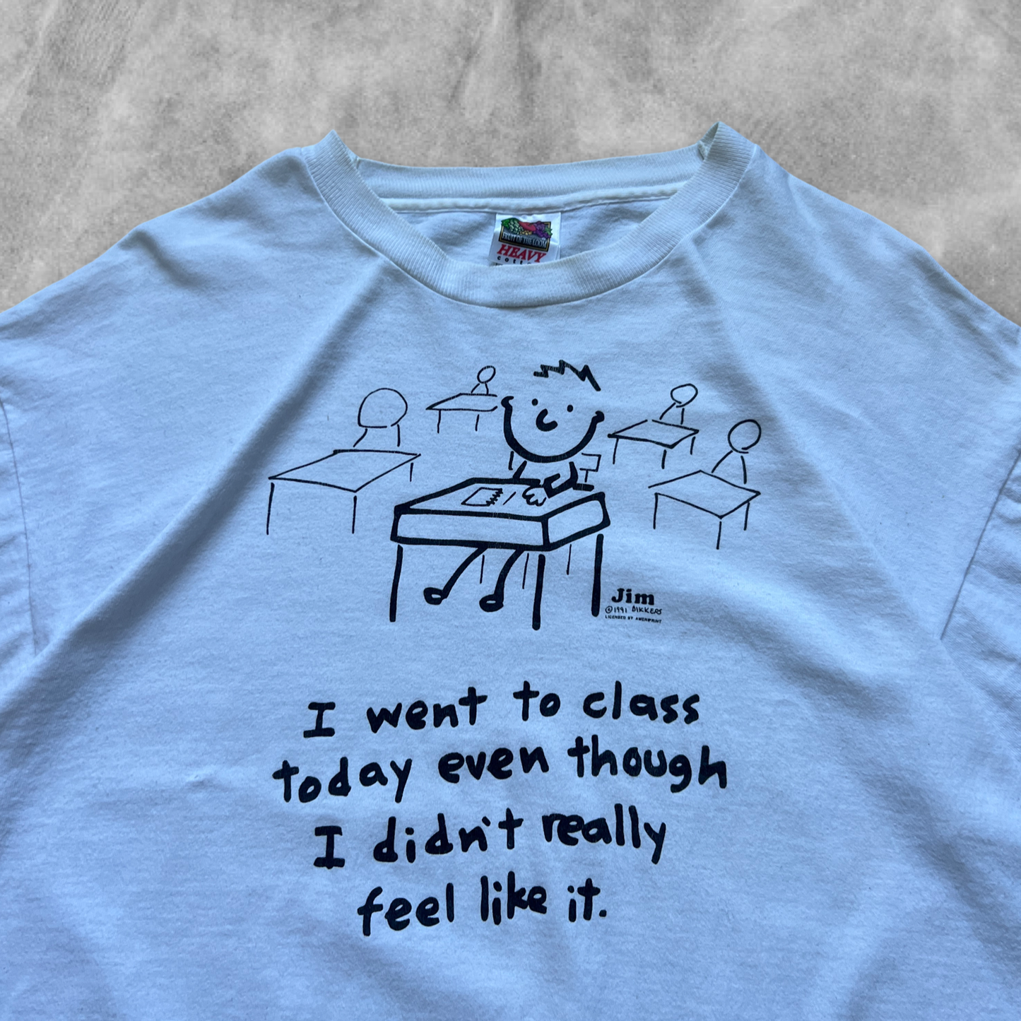 White “Went To Class” Shirt 1991 (XL)