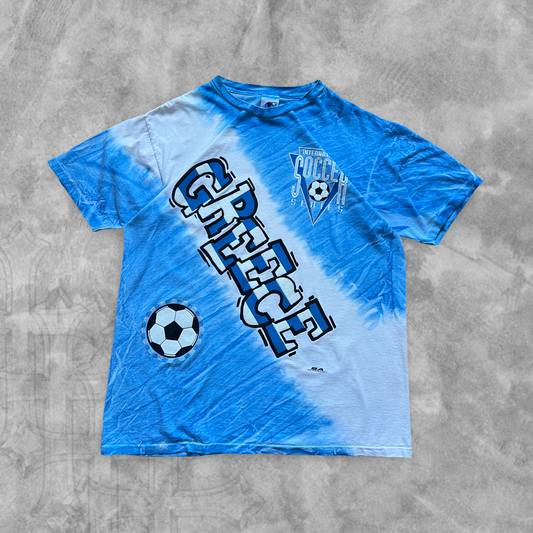 White/Blue Greece International Soccer Series Shirt 1994 (XL)