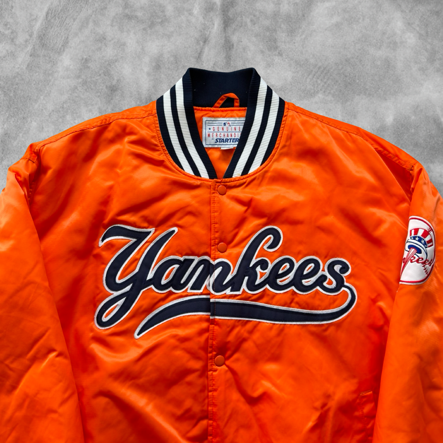 Orange New York Yankees Starter Puffer Jacket 1990s (XXL)