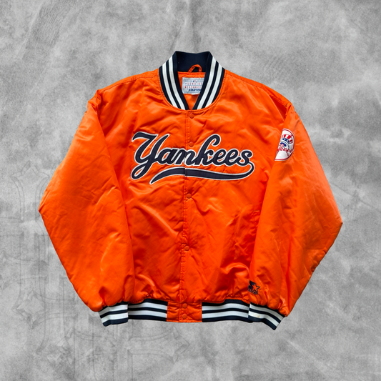 Orange New York Yankees Starter Puffer Jacket 1990s (XXL)