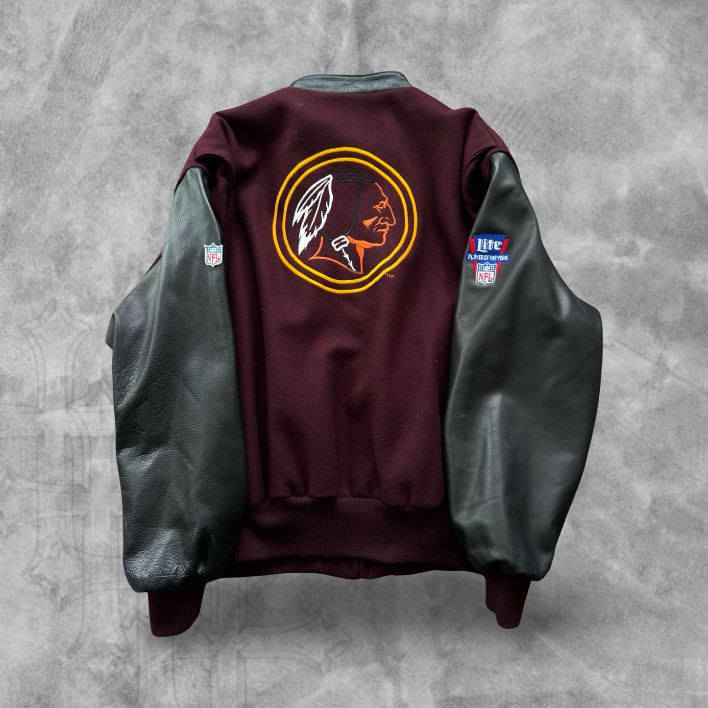 Maroon Washington Redskins Bomber Jacket 1990s (XXL)