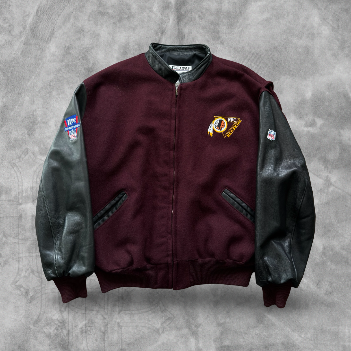 Maroon Washington Redskins Bomber Jacket 1990s (XXL)