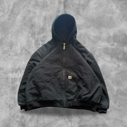 Black Carhartt Hooded Jacket 2000s (XXL)