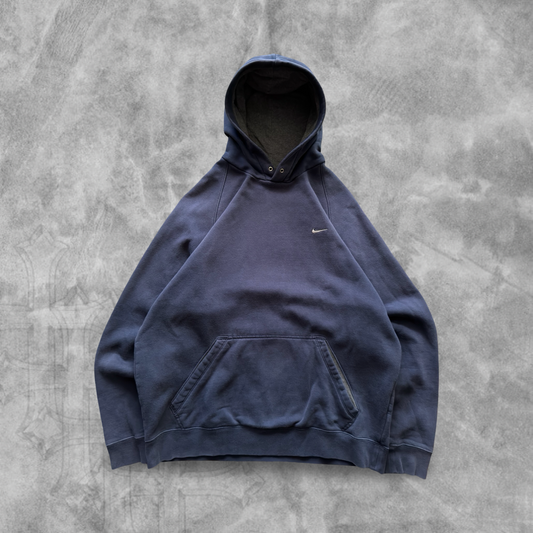 Navy Blue Nike Hoodie 2000s (XL)