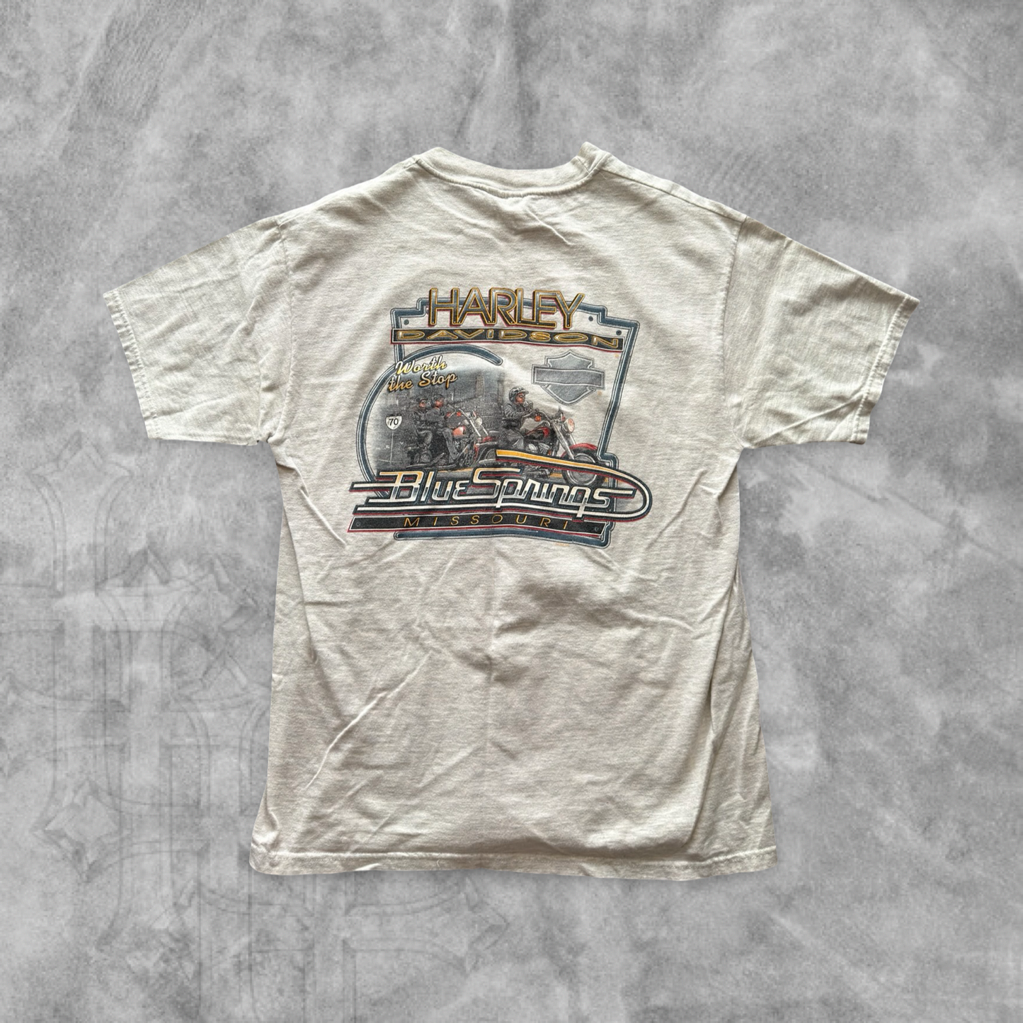 Heather Gray Harley Davidson Wolf Shirt 1990s (L)