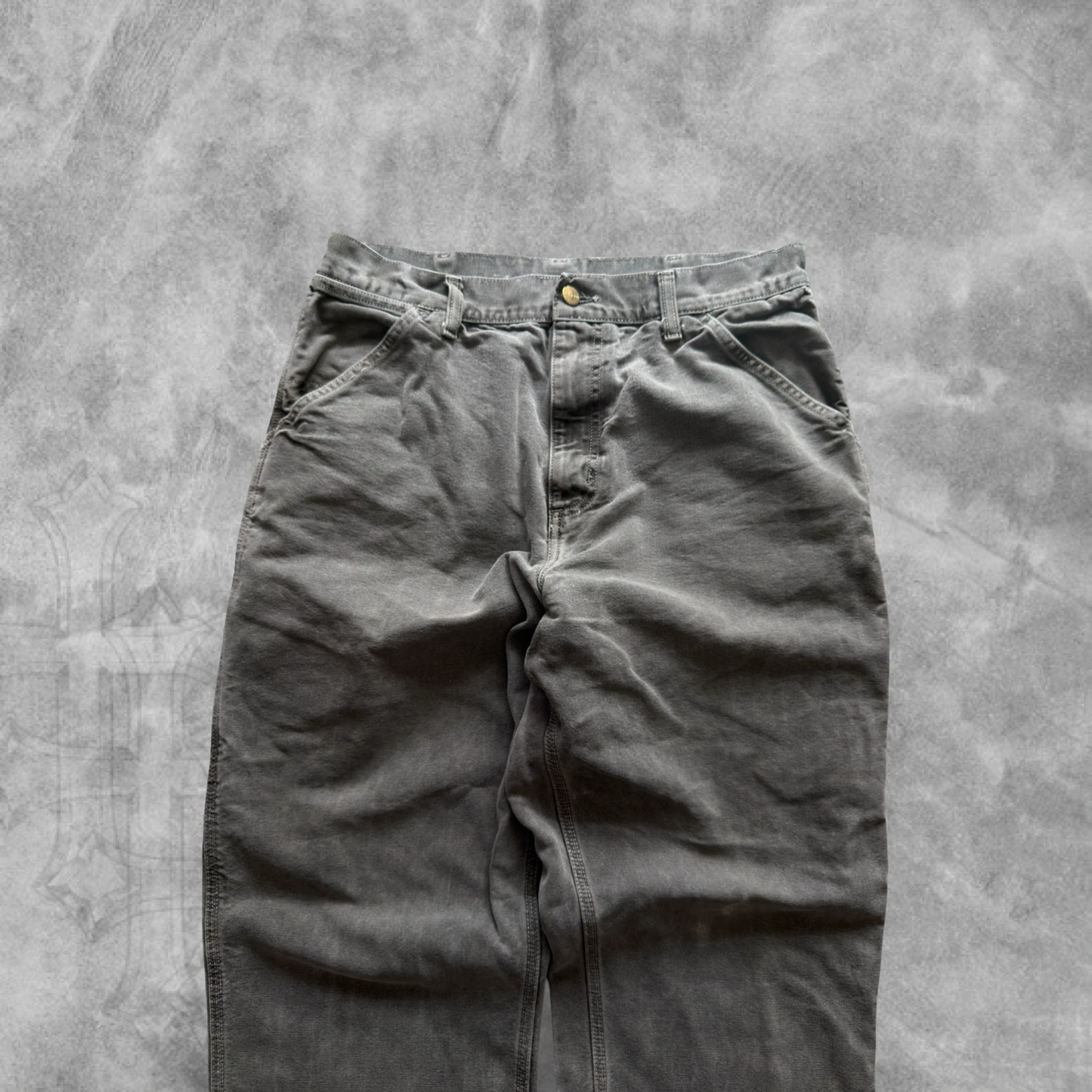 Faded Gray Carhartt Carpenter Pants 2000s (32x32)