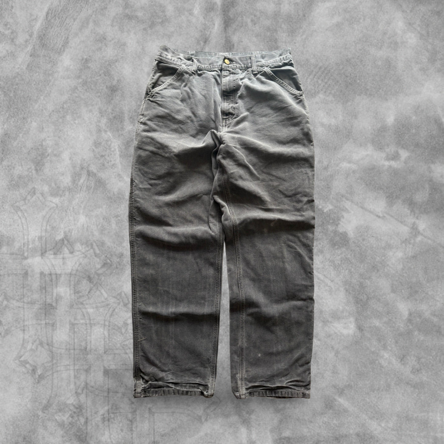 Faded Gray Carhartt Carpenter Pants 2000s (32x32)