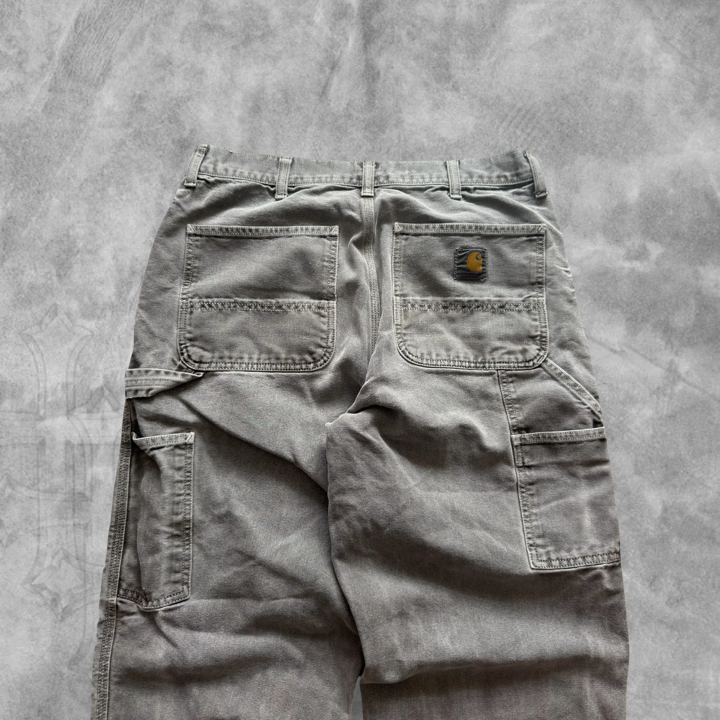 Faded Gray Carhartt Carpenter Pants 2000s (32x32)