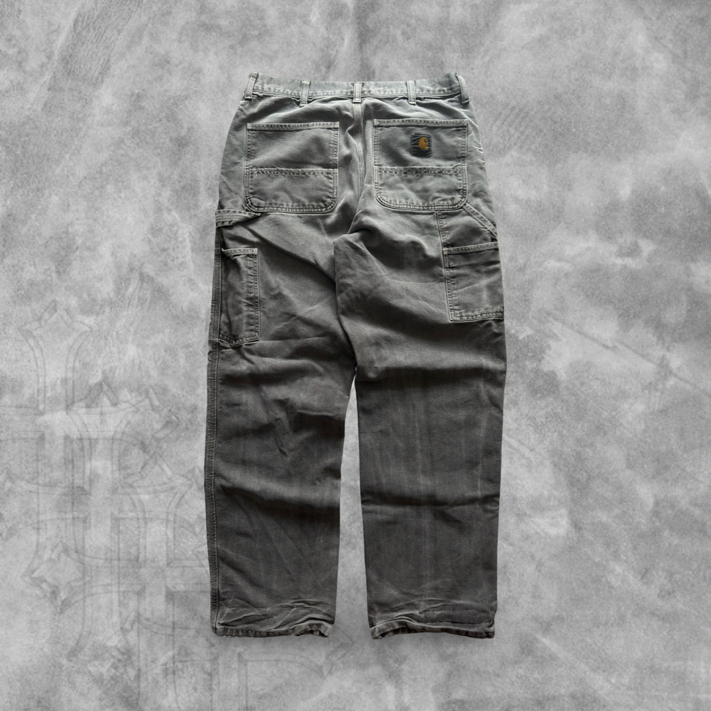 Faded Gray Carhartt Carpenter Pants 2000s (32x32)