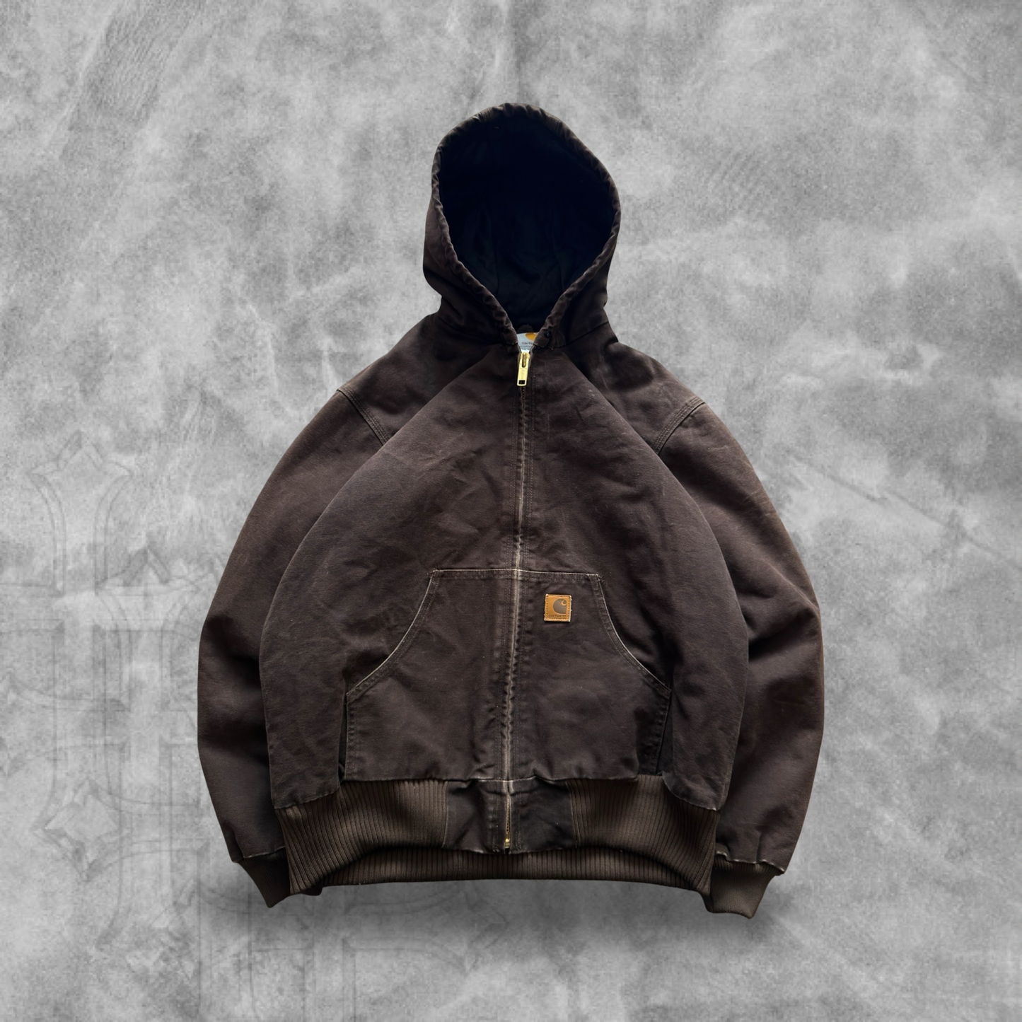 Mocha Brown Carhartt Hooded Jacket 2000s (M)